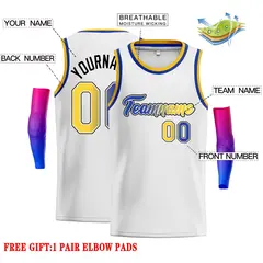 White Navy-Black Gradient Classic Men's Basketball Jersey 2