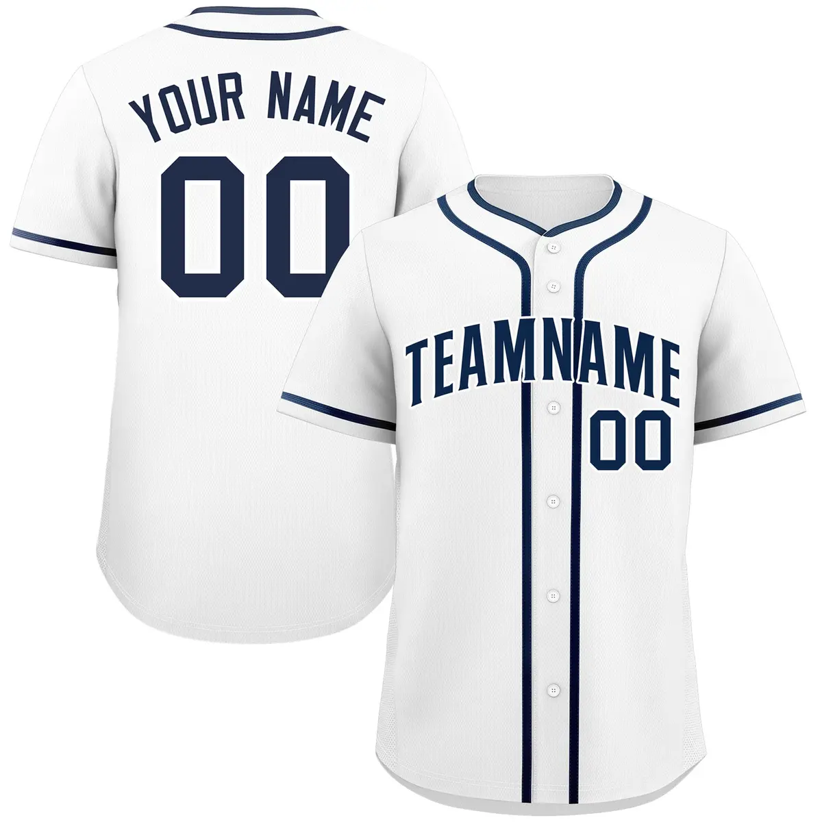 White Navy Classic Authentic Baseball Jersey