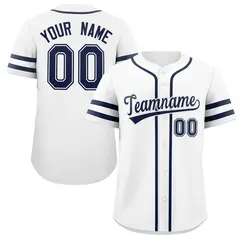 White Navy Classic Authentic Baseball Jersey