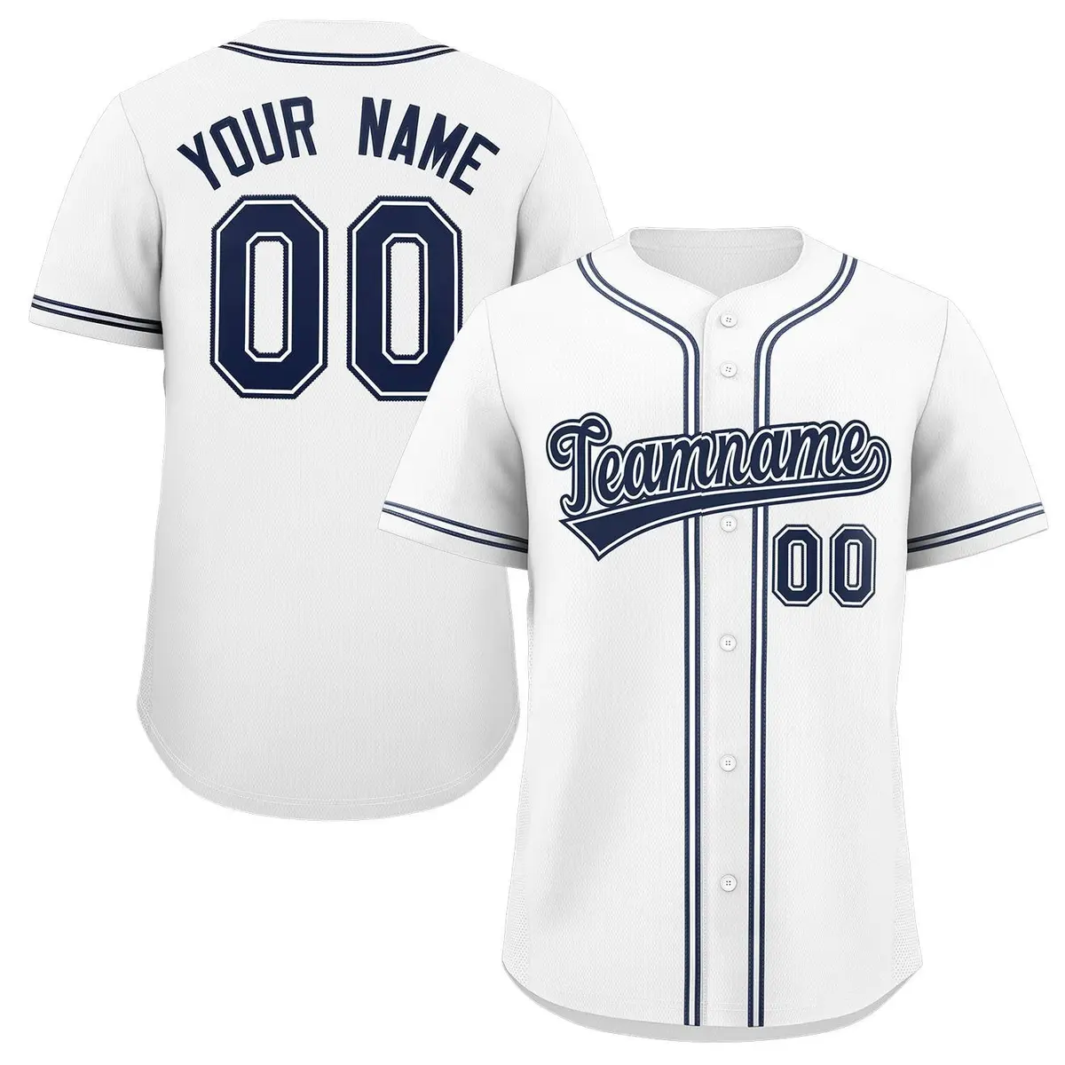 White Navy Classic Authentic Baseball Jersey