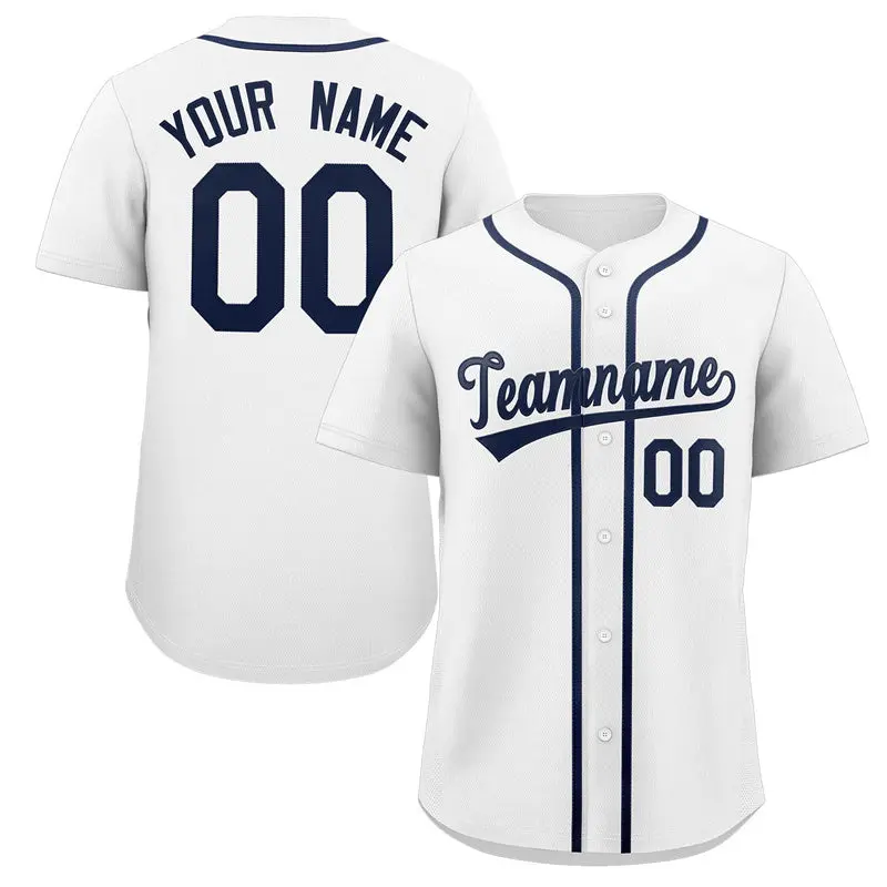 White Navy Classic Authentic Baseball Jersey