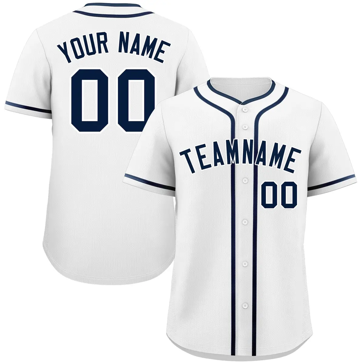 White Navy Classic Authentic Baseball Jersey