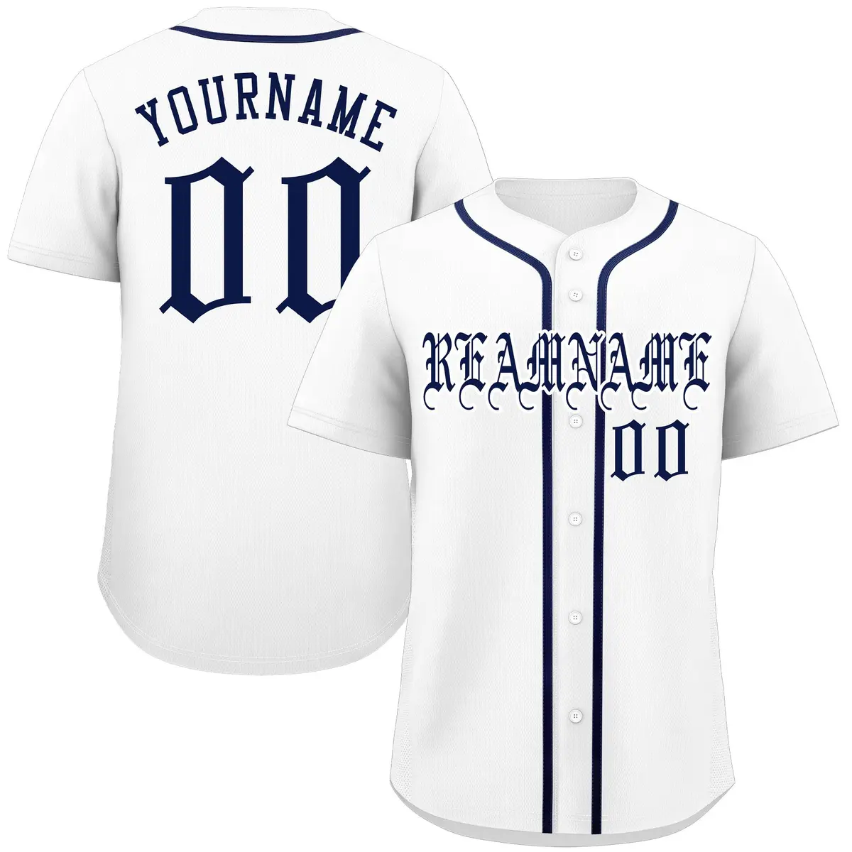 White Navy Classic Authentic Baseball Jersey