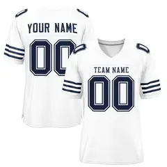 White Navy Classic Mesh Authentic Football Jersey 1