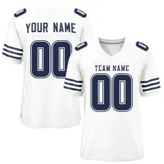 White Navy Classic Mesh Authentic Football Jersey 1