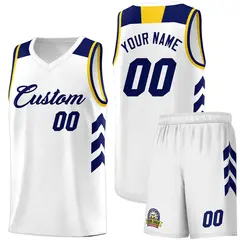 White Navy Classic Sports Uniform Basketball Jersey Sets