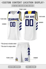 White Navy Classic Sports Uniform Basketball Jersey Sets 2