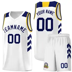 White Navy Classic Sports Uniform Basketball Jersey Sets