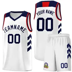 White Navy Classic Sports Uniform Basketball Jersey Sets