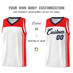 White Navy Classic Sports Uniform Basketball Jersey Sets 3