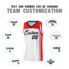 White Navy Classic Sports Uniform Basketball Jersey Sets 4