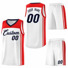 White Navy Classic Sports Uniform Basketball Jersey Sets 6