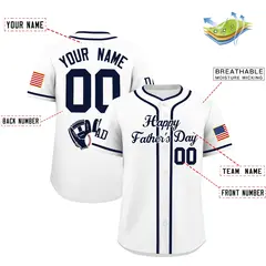 White Navy Father's Day Classic Baseball Jersey 2