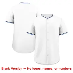 White Navy Fluorescent Green Baseball Jersey 8
