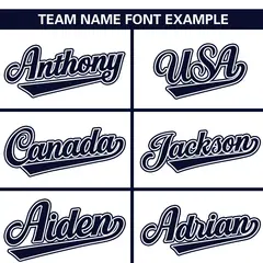 White Navy Full Button Baseball Jersey 3
