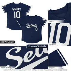 White Navy Game Training Baseball Shirt 2
