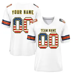 White Navy-Gold Classic Style Authentic Football Jersey