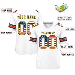 White Navy-Gold Classic Style Authentic Football Jersey 2