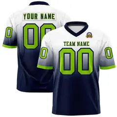 White Navy Gradient Fashion Authentic Football Jersey 1