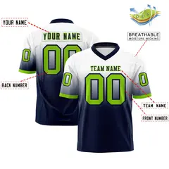 White Navy Gradient Fashion Authentic Football Jersey 2