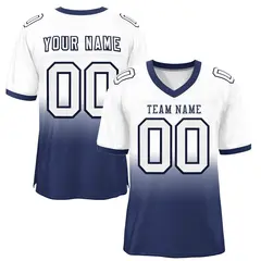 White Navy Gradient Outdoor Football Jersey