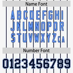 White Navy Gradient Stripe Fashion Sleeves Baseball Jersey 4