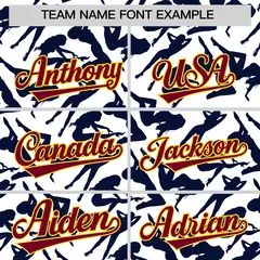 White Navy Graffiti Pattern Baseball Jersey 3