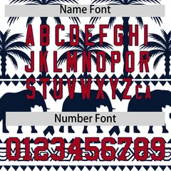 White Navy Graffiti Pattern Bossinia Baseball Jersey 4