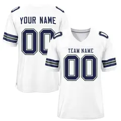 White Navy-Green Classic Style Authentic Football Jersey 1