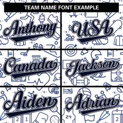 White Navy Line Graffiti Raglan Varsity Letterman Jacket 5