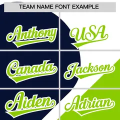 White Navy-Neon Green Color Block Half Heart Baseball Jersey 3