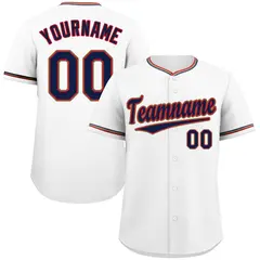 White Navy-Old Gold Classic Authentic Baseball Jersey 1