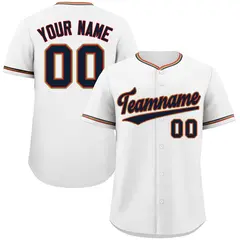 White Navy-Old Gold Classic Authentic Baseball Jersey 1