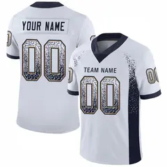 White Navy-Old Gold Drift Mesh Football Jersey 1