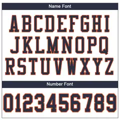 White Navy-Orange Classic Mesh Authentic Football Jersey 3