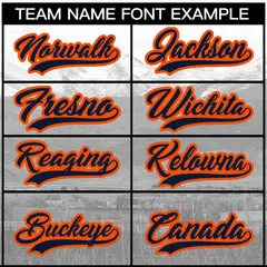 White Navy-Orange Denver City Skyline Baseball Jersey 3