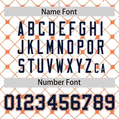 White Navy-Orange Plaid Authentic Baseball Jersey 4