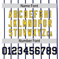 White Navy Pinstripe Two-tone Side Baseball Jersey 4