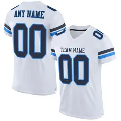 White Navy-Powder Blue Classic Mesh Football Jersey 1