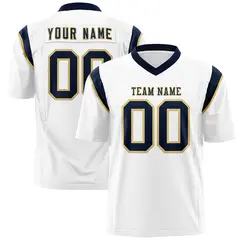 White Navy Shoulder Cut Two-Tone Flag Football Jersey