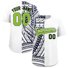White Navy Split Tribal Baseball Jersey