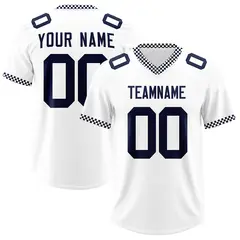 White Navy Square Neckline Classic Authentic Football Jersey