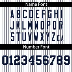 White Navy Striped Pullover Baseball Jersey 4