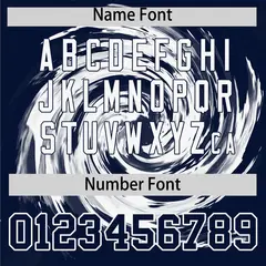 White Navy Swirl Graffiti Baseball Jersey 4