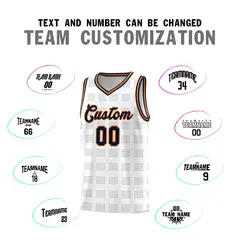 White Navy Trailblazer Dot Pattern Basketball Jersey 4