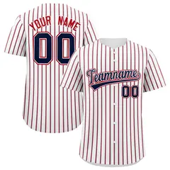 White Navy Tricolor Stripe Fashion Baseball Jersey