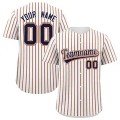 White Navy Tricolor Stripe Fashion Baseball Jersey