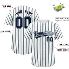 White Navy Tricolor Stripe Fashion Baseball Jersey 2