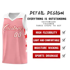 White Navy Two Tone Side Star Color Block Drapable Basketball Jersey 2