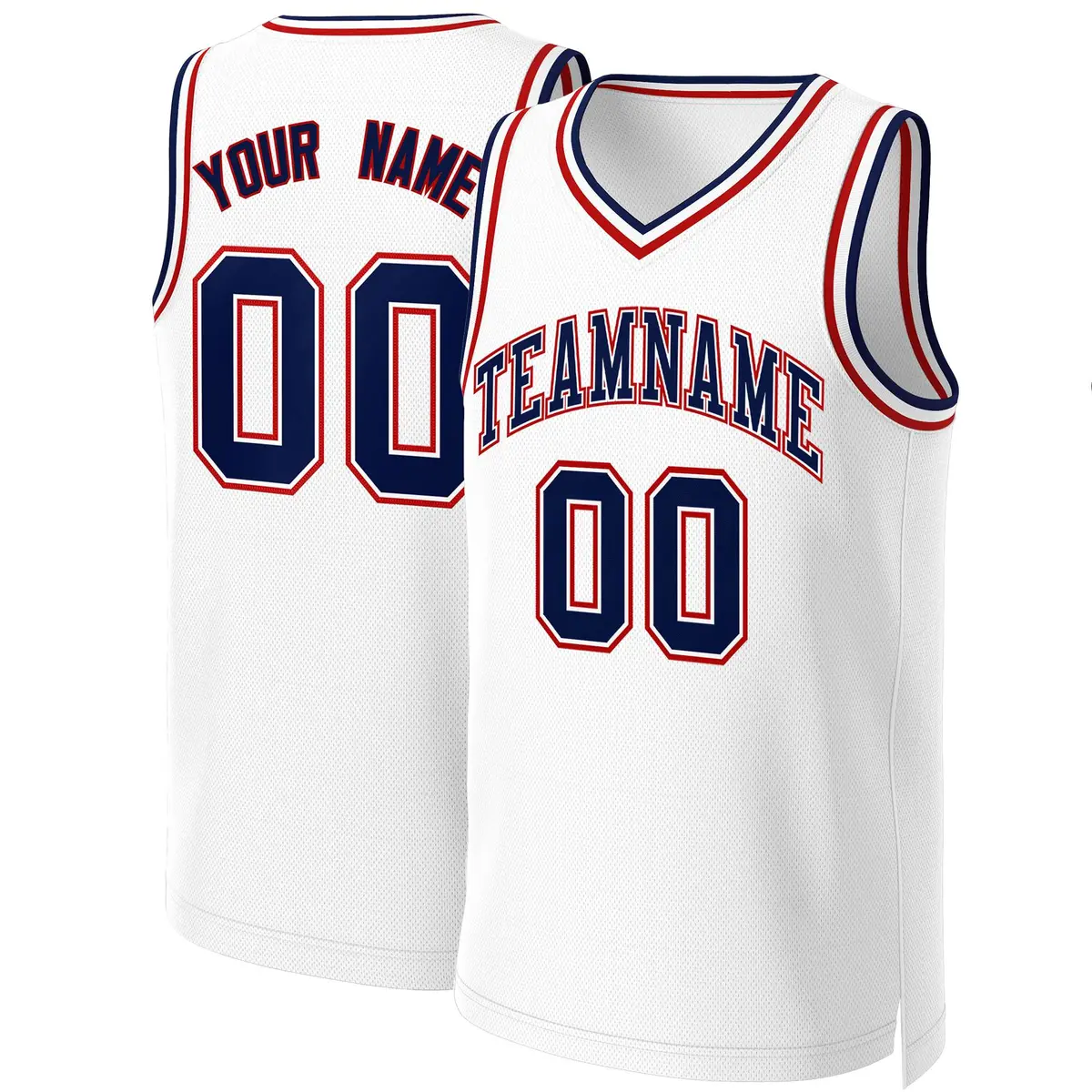 White Navy-White Classic Basketball Jersey